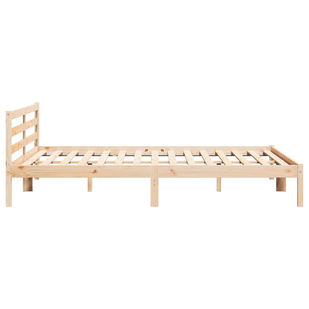 Bedframe Bruin 215,5 x 205,5 x 69,5 cm Massief Vurenhout is nu te koop bij PeponiXL, paradijselijk wonen!