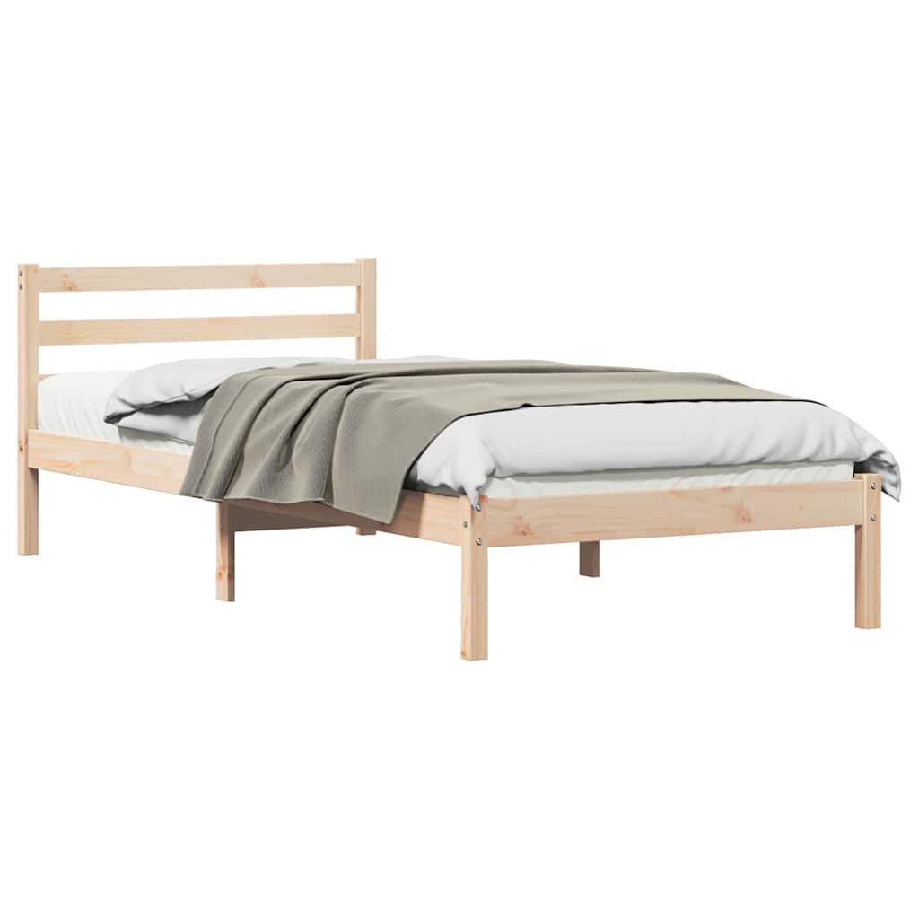 Bedframe Bruin 225,5 x 85,5 x 69,5 cm Massief Vurenhout is nu te koop bij PeponiXL, paradijselijk wonen!