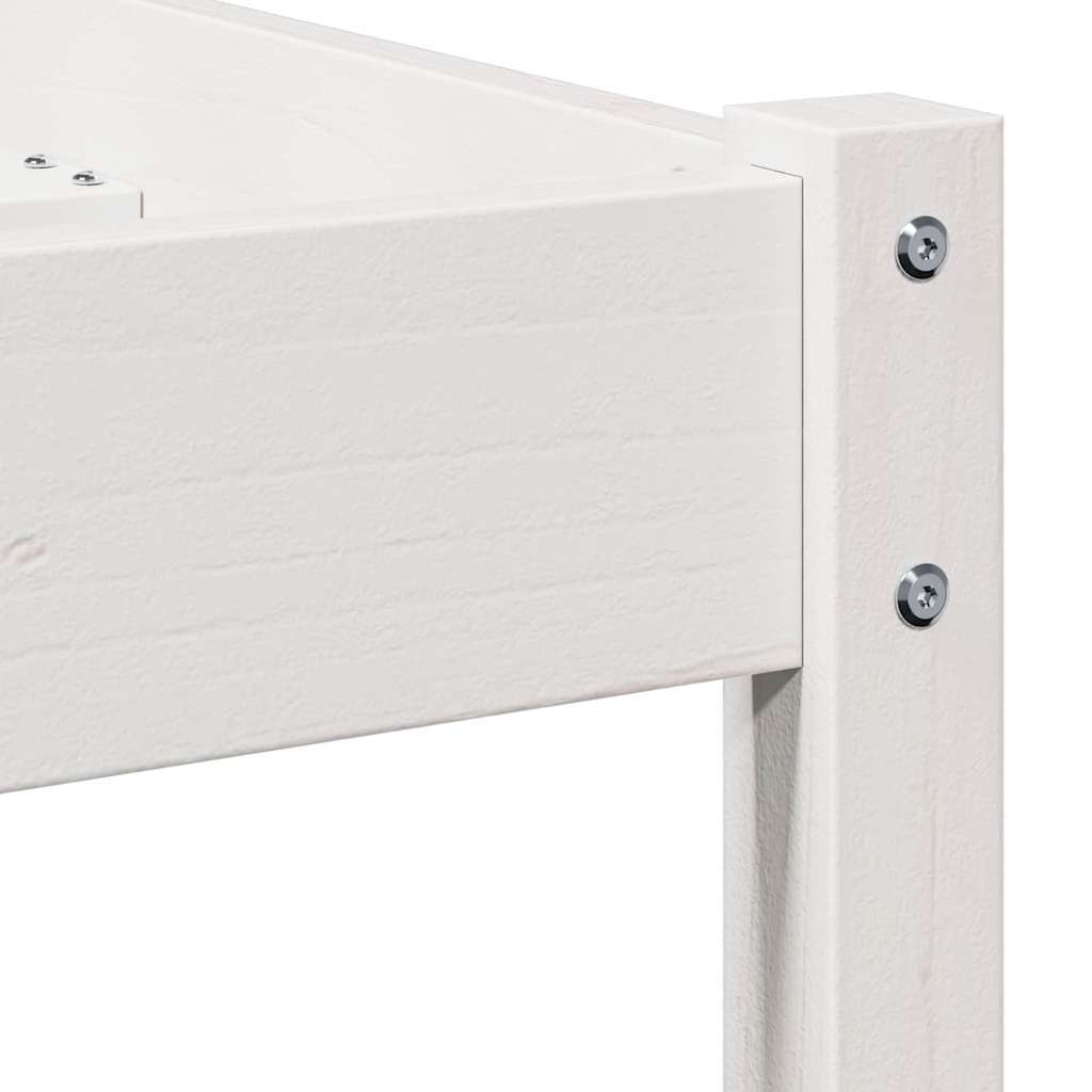 Bedframe Wit 225,5 x 85,5 x 69,5 cm Massief Vurenhout is nu te koop bij PeponiXL, paradijselijk wonen!