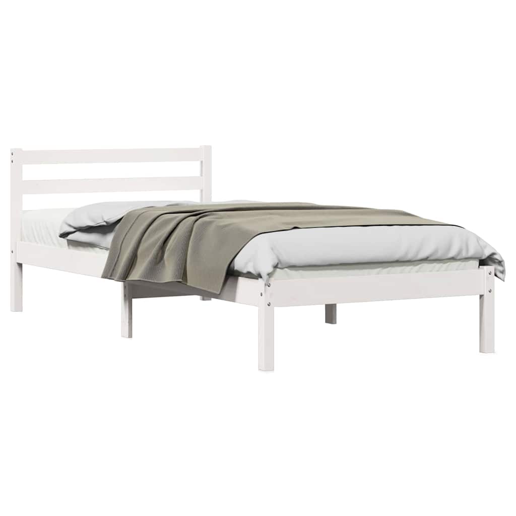 Bedframe Wit 225,5 x 85,5 x 69,5 cm Massief Vurenhout is nu te koop bij PeponiXL, paradijselijk wonen!
