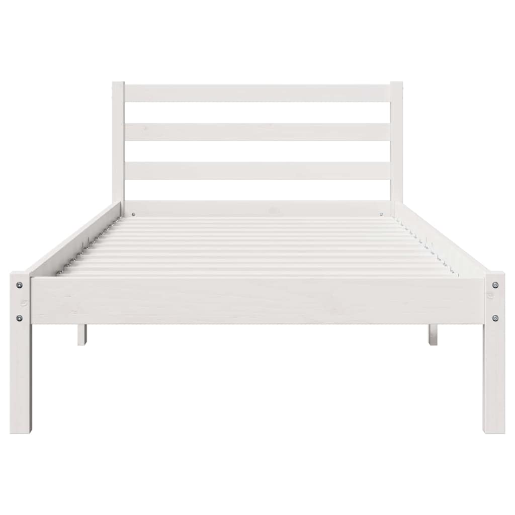 Bedframe Wit 225,5 x 85,5 x 69,5 cm Massief Vurenhout is nu te koop bij PeponiXL, paradijselijk wonen!