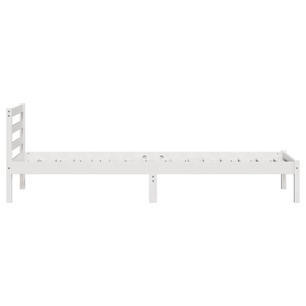 Bedframe Wit 225,5 x 85,5 x 69,5 cm Massief Vurenhout is nu te koop bij PeponiXL, paradijselijk wonen!
