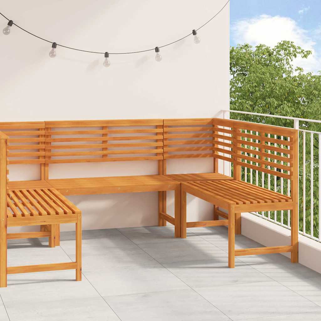 Tuinbankset 5 pcs Bruin Massief Acaciahout is nu te koop bij PeponiXL, paradijselijk wonen!