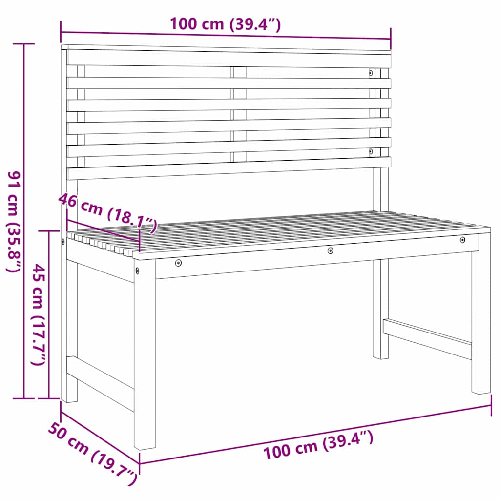 Tuinbankset 3 pcs Bruin Massief Acaciahout is nu te koop bij PeponiXL, paradijselijk wonen!