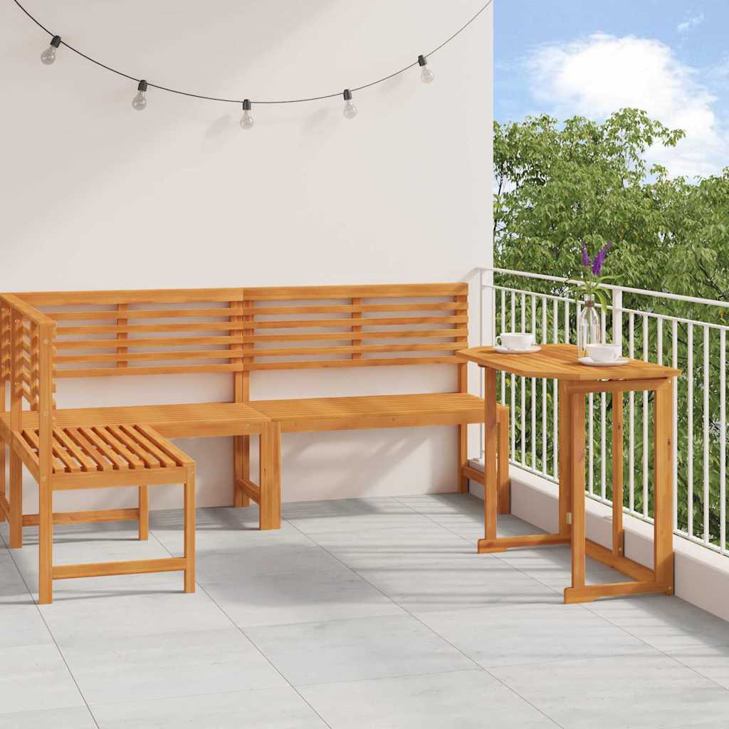 Tuinbankset 3 pcs Bruin Massief Acaciahout