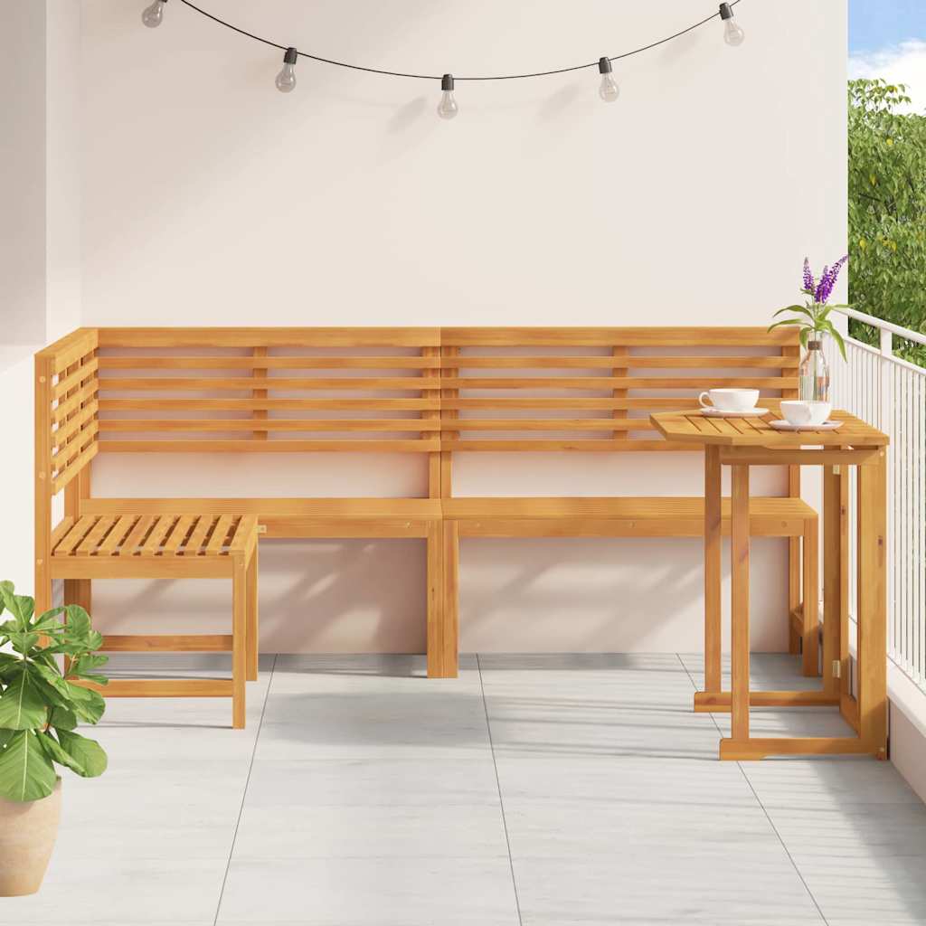 Tuinbankset 3 pcs Bruin Massief Acaciahout