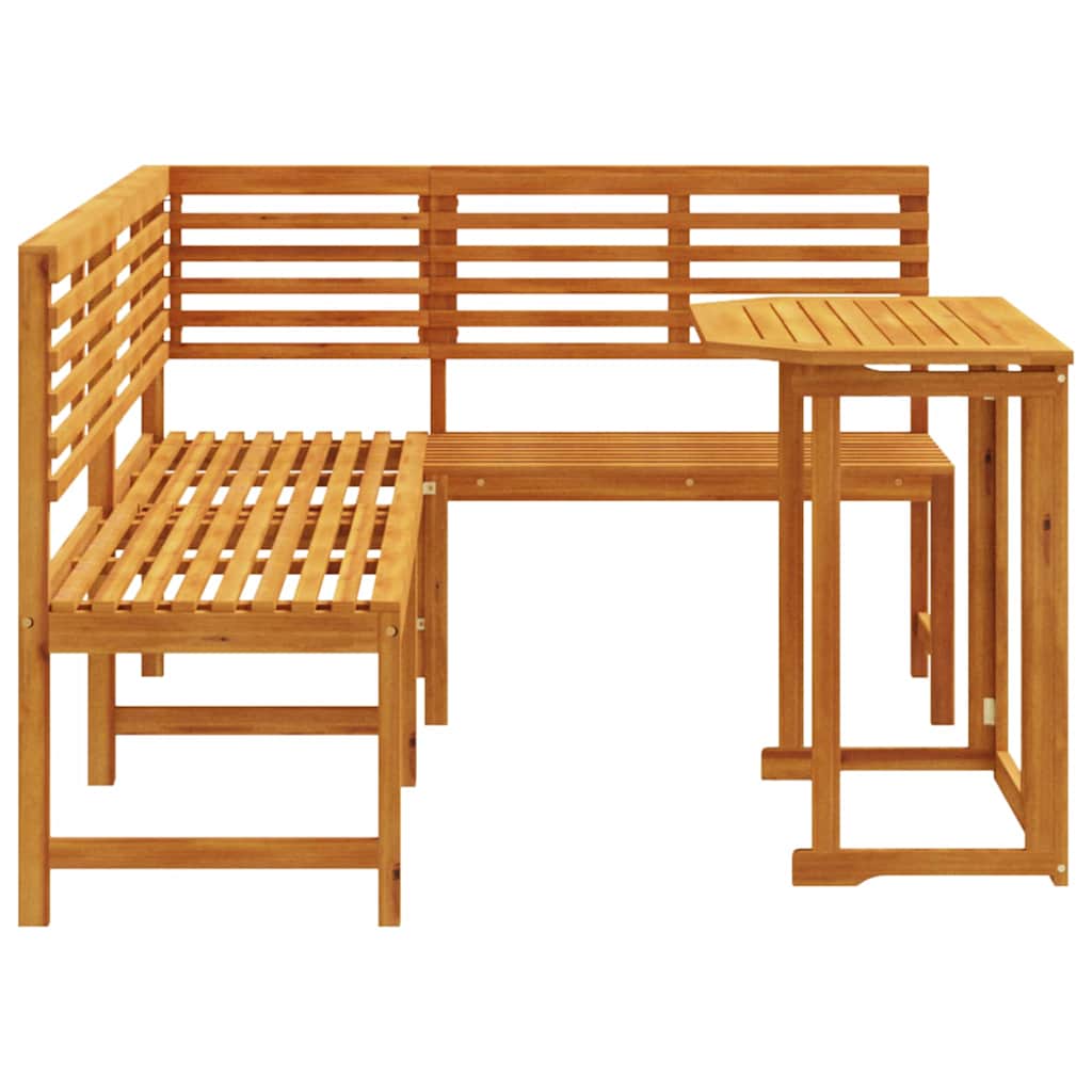 Tuinbankset 3 pcs Bruin Massief Acaciahout