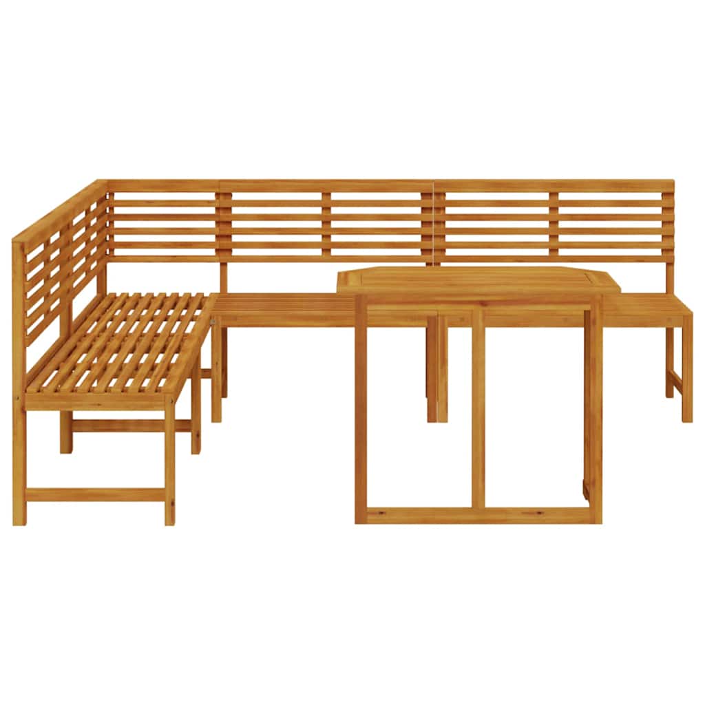 Tuinbankset 4 pcs Bruin Massief Acaciahout