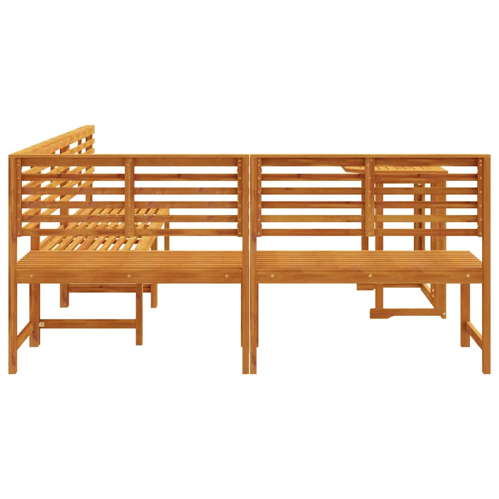Tuinbankset 4 pcs Bruin Massief Acaciahout