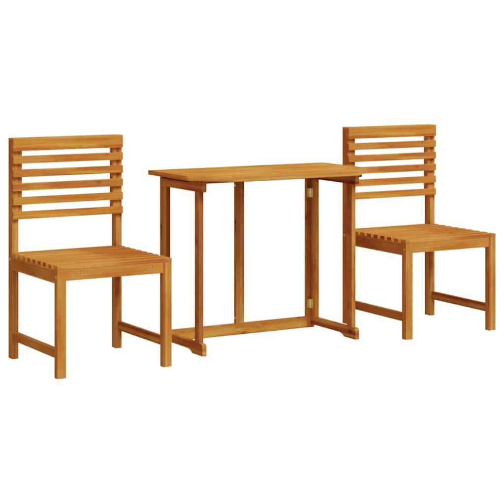 Tuin Bistro Set 3 pcs Bruin Massief Acaciahout is nu te koop bij PeponiXL, paradijselijk wonen!