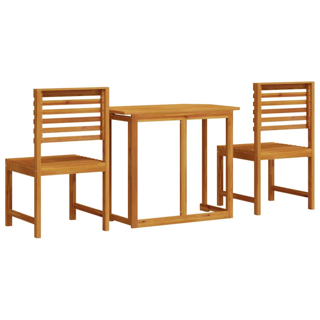 Tuin Bistro Set 3 pcs Bruin Massief Acaciahout is nu te koop bij PeponiXL, paradijselijk wonen!