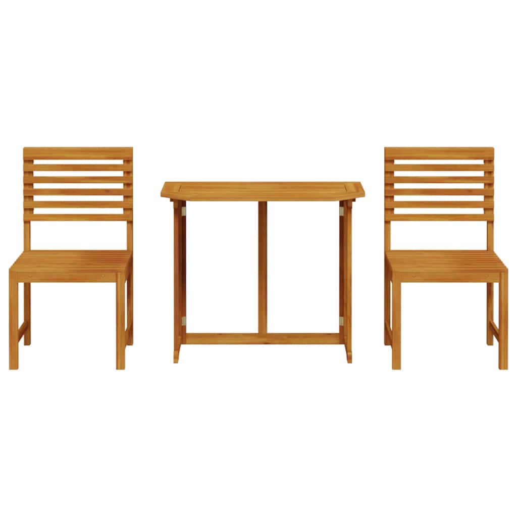 Tuin Bistro Set 3 pcs Bruin Massief Acaciahout is nu te koop bij PeponiXL, paradijselijk wonen!