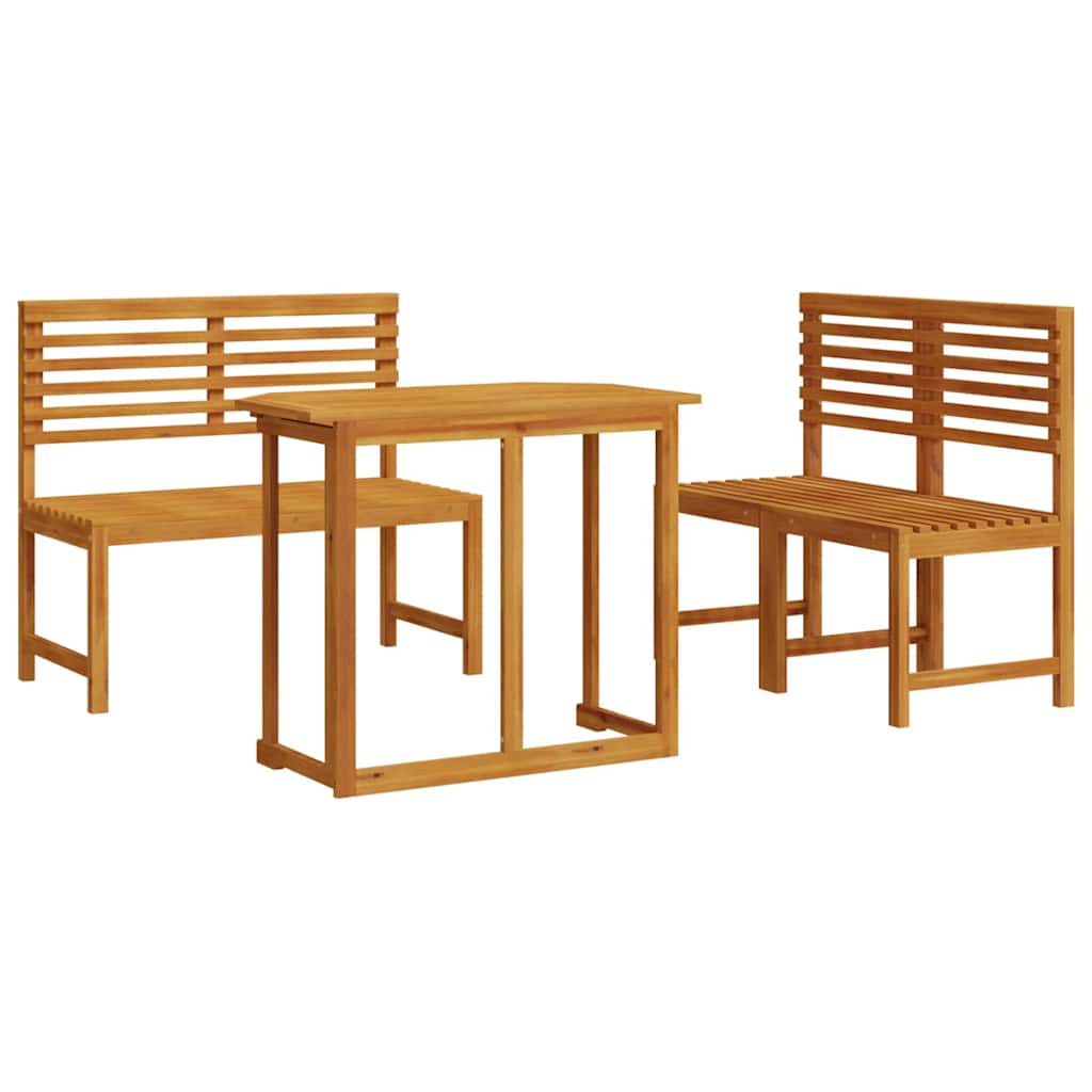 Tuin Bistro Set 3 pcs Bruin Massief Acaciahout