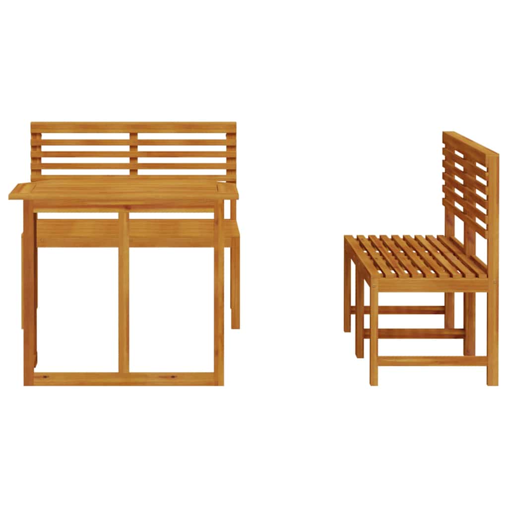 Tuin Bistro Set 3 pcs Bruin Massief Acaciahout