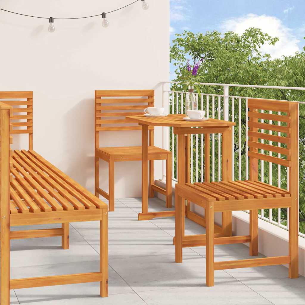 Tuin Bistro Set 6 pcs Bruin Massief Acaciahout