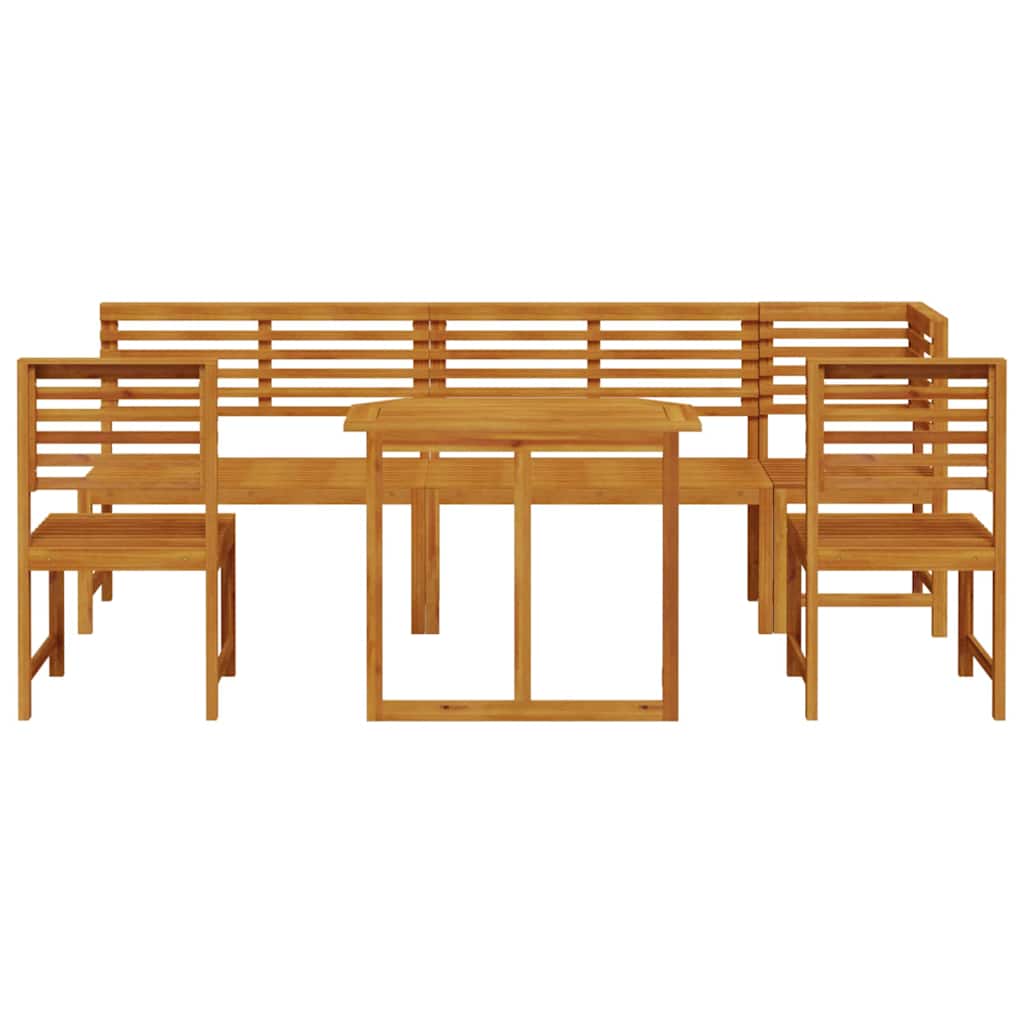 Tuin Bistro Set 6 pcs Bruin Massief Acaciahout