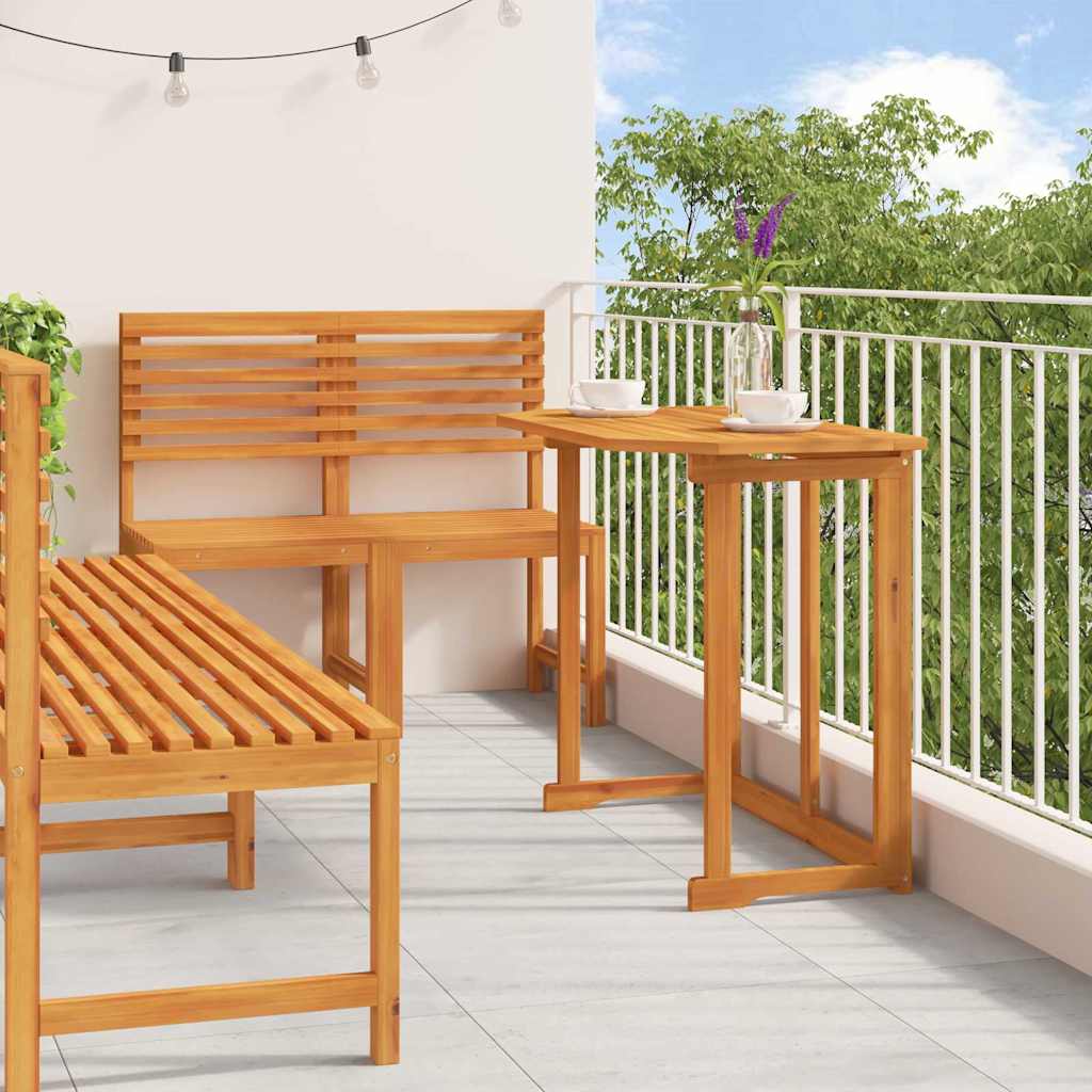 Tuin Bistro Set 5 pcs Bruin Massief Acaciahout is nu te koop bij PeponiXL, paradijselijk wonen!