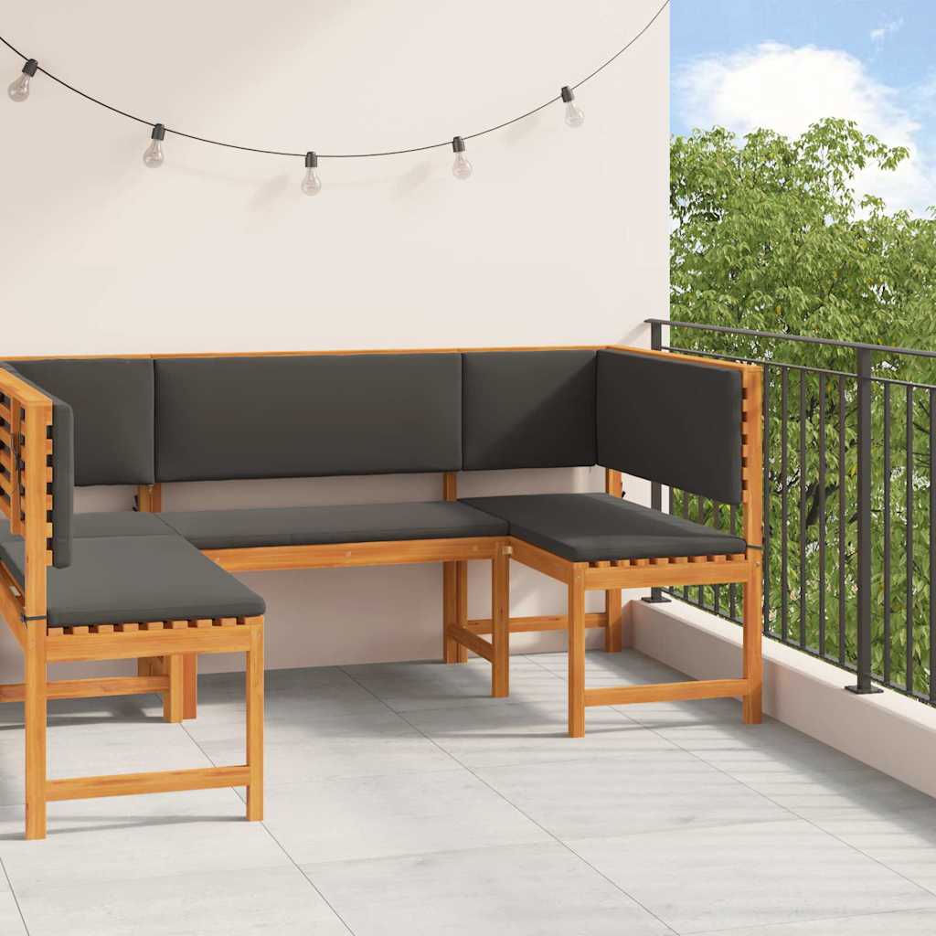 Tuinbankset 3 pcs Bruin Massief Acaciahout is nu te koop bij PeponiXL, paradijselijk wonen!