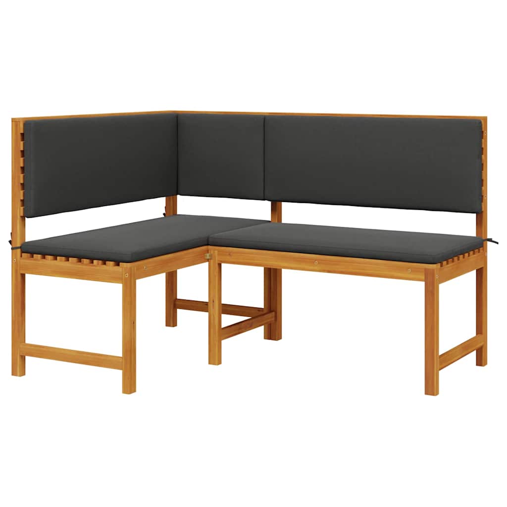 Tuinbankset 3 pcs Bruin Massief Acaciahout is nu te koop bij PeponiXL, paradijselijk wonen!