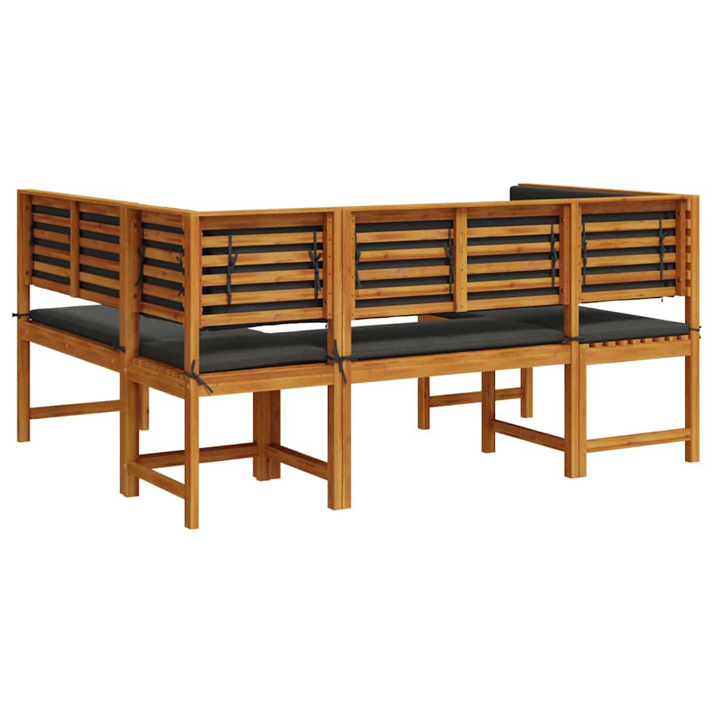 Tuinbankset 3 pcs Bruin Massief Acaciahout is nu te koop bij PeponiXL, paradijselijk wonen!