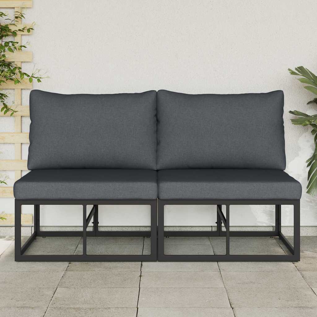 Buitenmeubilair 2 Stuk Zwart en Anthraciet 70 x 71,5 x 71 cm is nu te koop bij PeponiXL, paradijselijk wonen!