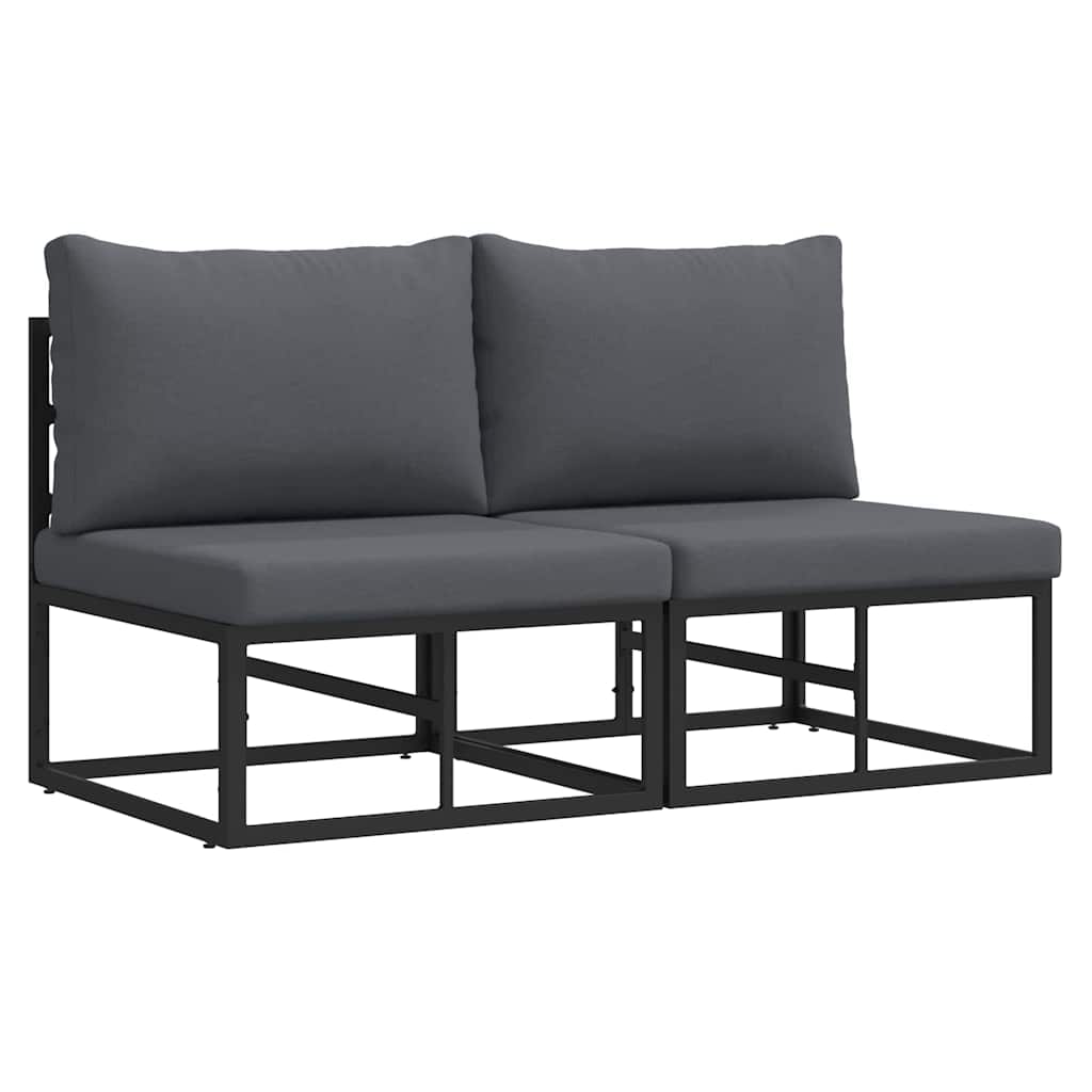 Buitenmeubilair 2 Stuk Zwart en Anthraciet 70 x 71,5 x 71 cm is nu te koop bij PeponiXL, paradijselijk wonen!