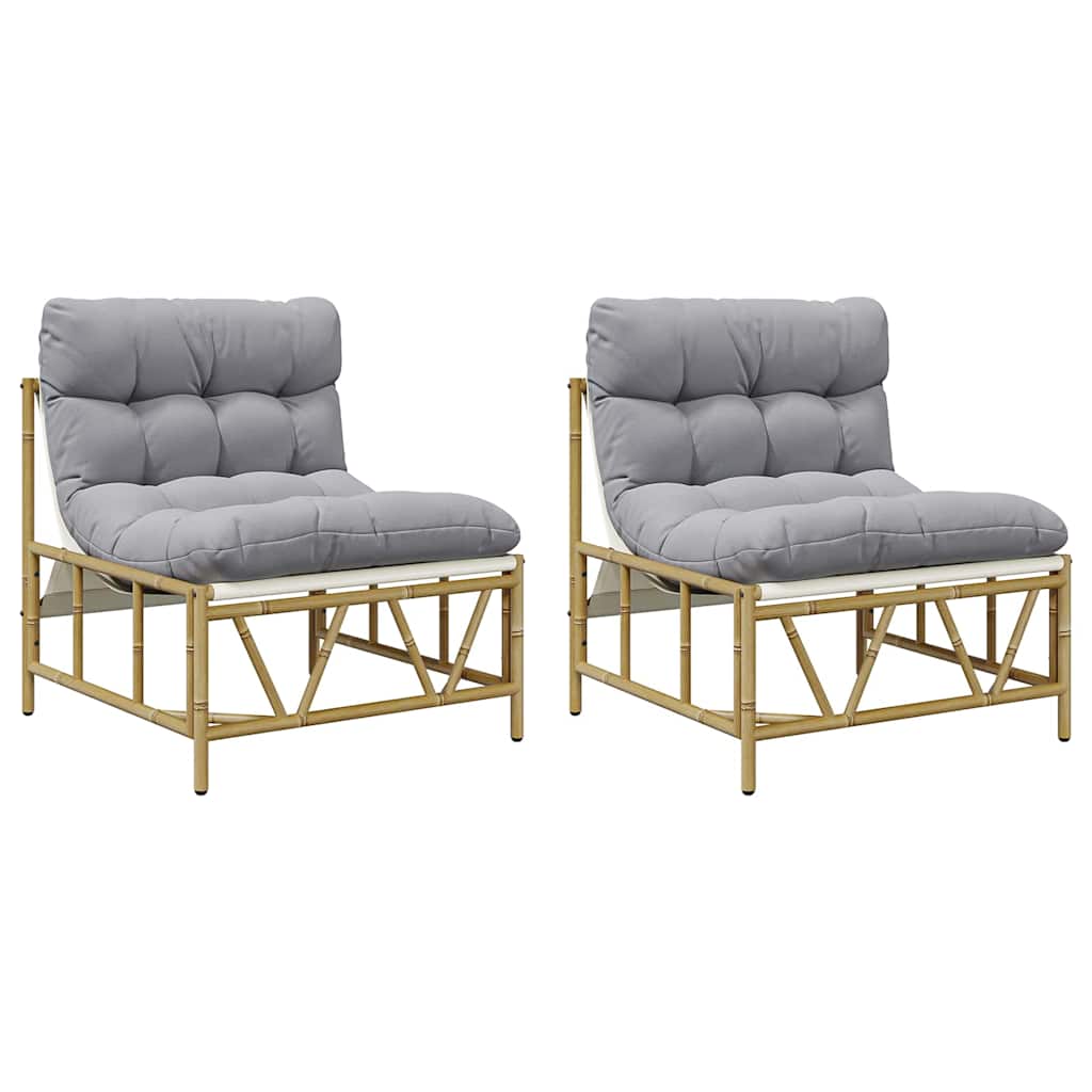 Buiten zitplaatsen met kussen 2 pcs Lichtgrijs Staal is nu te koop bij PeponiXL, paradijselijk wonen!