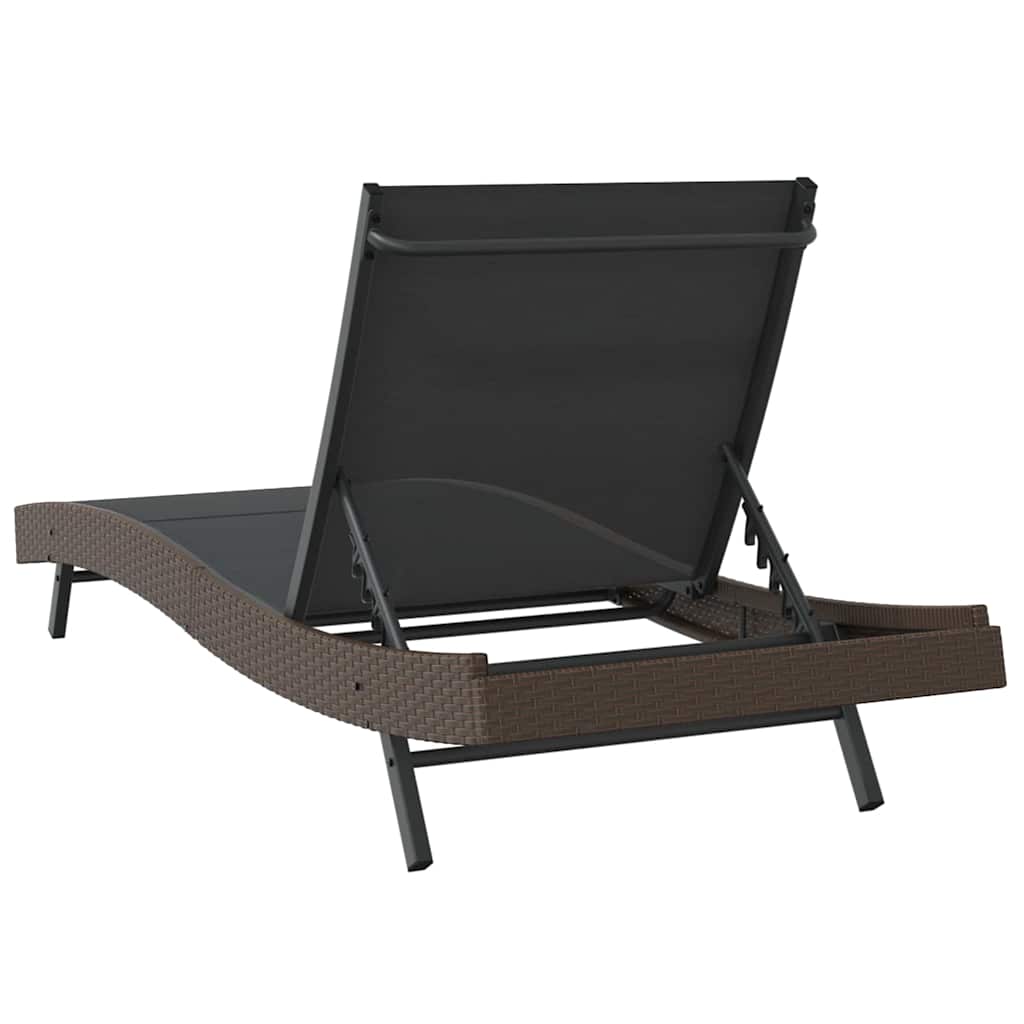 Ligstoel 197 x 70 x 82 cm poly rattan is nu te koop bij PeponiXL, paradijselijk wonen!