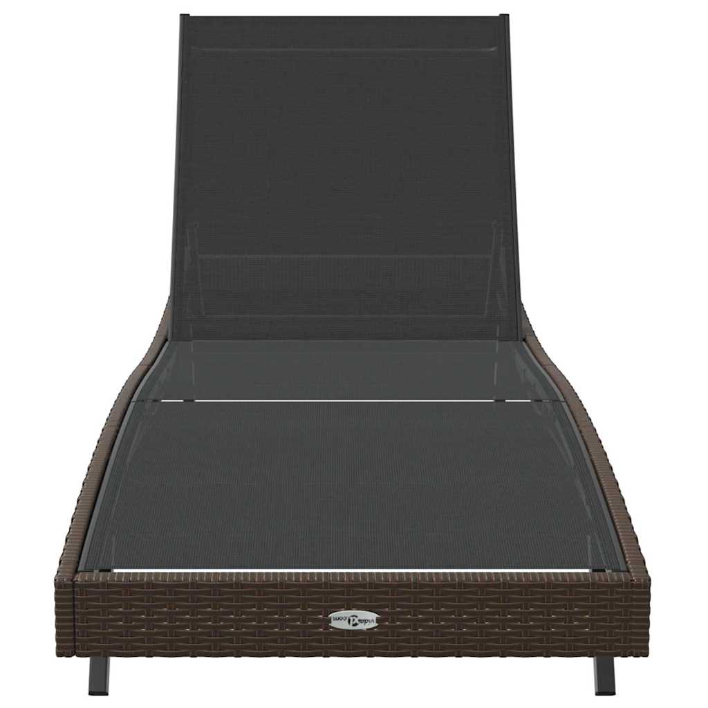 Ligstoel 197 x 70 x 82 cm poly rattan is nu te koop bij PeponiXL, paradijselijk wonen!