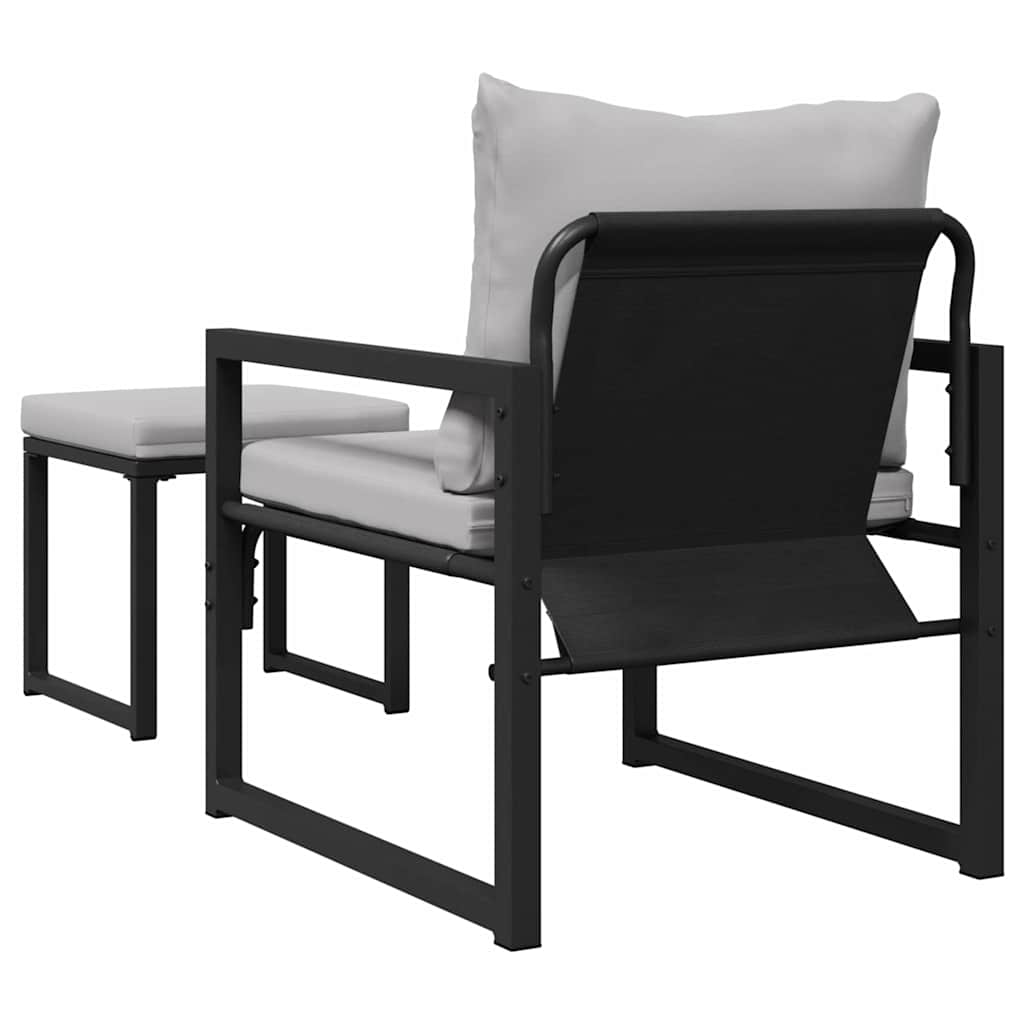 Tuinmeubelen met kussen met kussen 4 pcs Lichtgrijs Polyester is nu te koop bij PeponiXL, paradijselijk wonen!