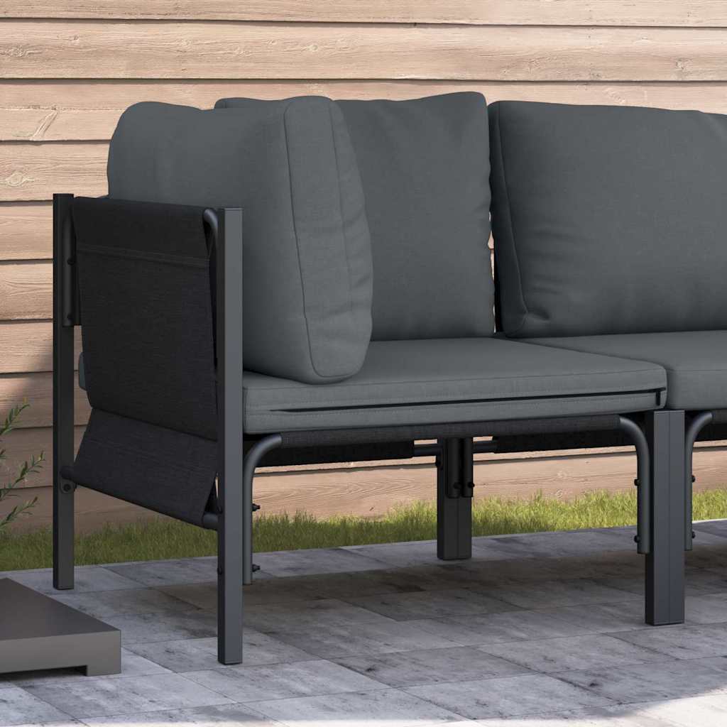 Buitenmeubilair met kussen Antraciet 80 x 80 x 71 cm Staal is nu te koop bij PeponiXL, paradijselijk wonen!