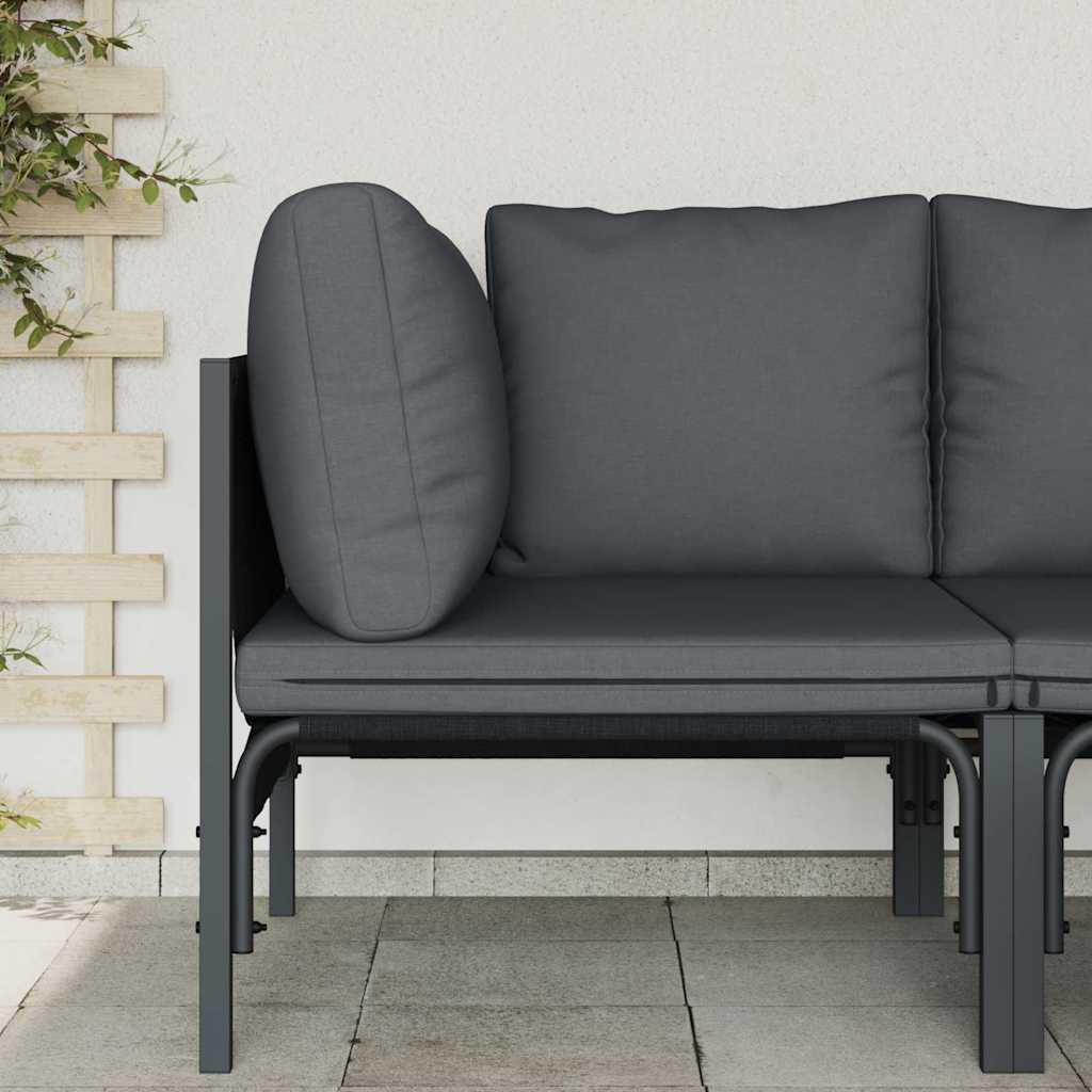 Buitenmeubilair met kussen Antraciet 80 x 80 x 71 cm Staal is nu te koop bij PeponiXL, paradijselijk wonen!
