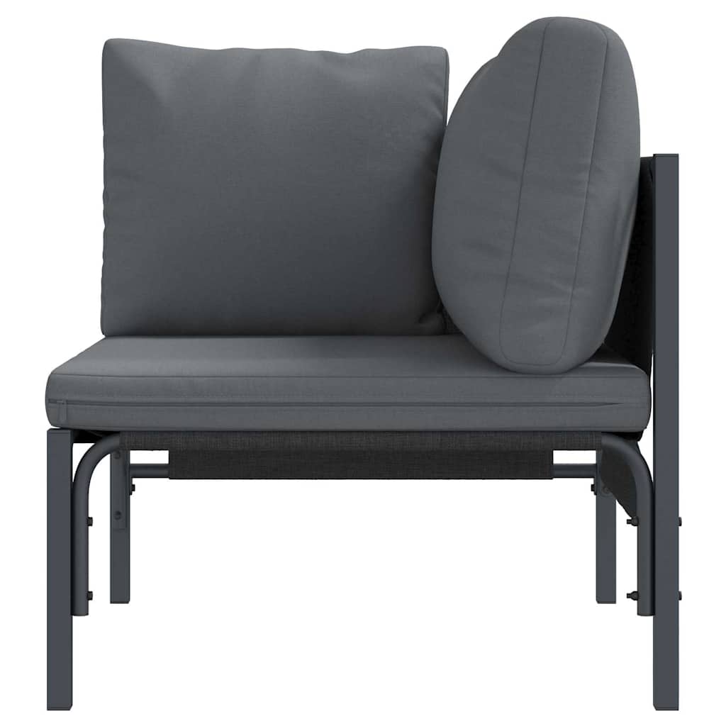 Buitenmeubilair met kussen Antraciet 80 x 80 x 71 cm Staal is nu te koop bij PeponiXL, paradijselijk wonen!