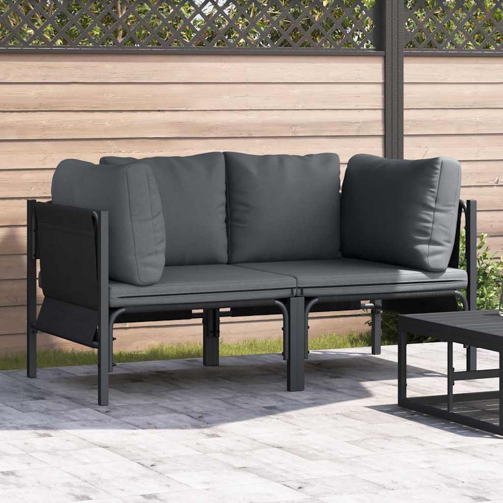 Buitenmeubilair 2 Stuk Antraciet 80 x 80 x 71 cm Staal is nu te koop bij PeponiXL, paradijselijk wonen!