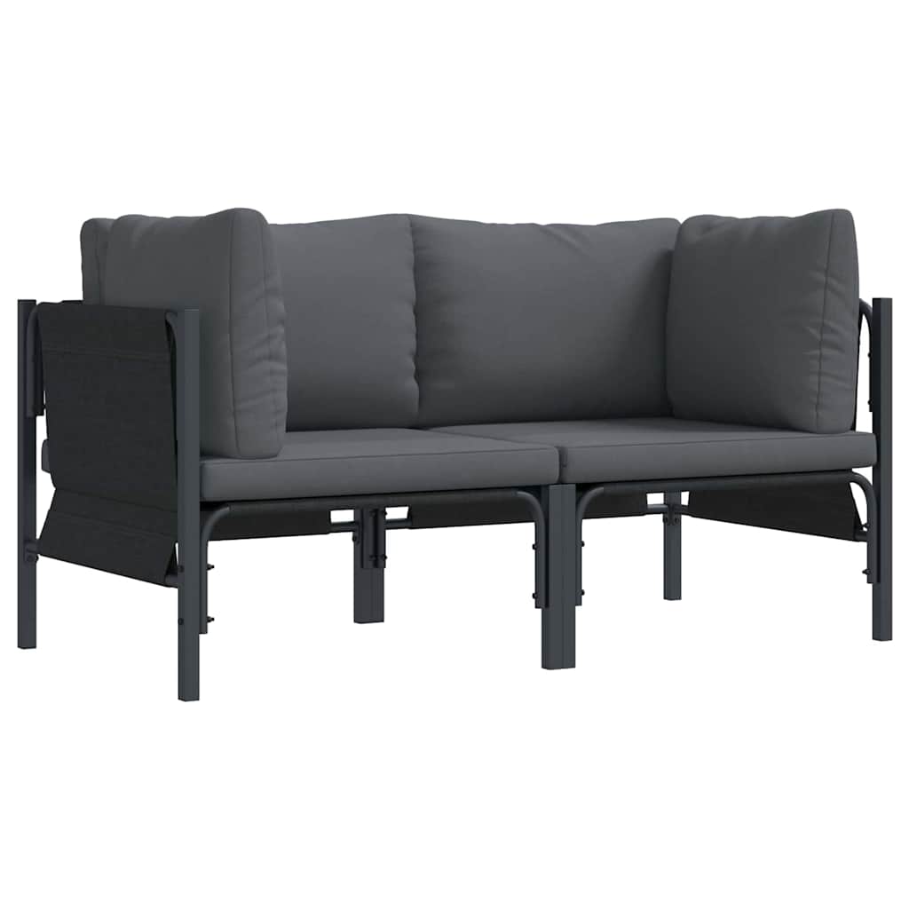 Buitenmeubilair 2 Stuk Antraciet 80 x 80 x 71 cm Staal is nu te koop bij PeponiXL, paradijselijk wonen!