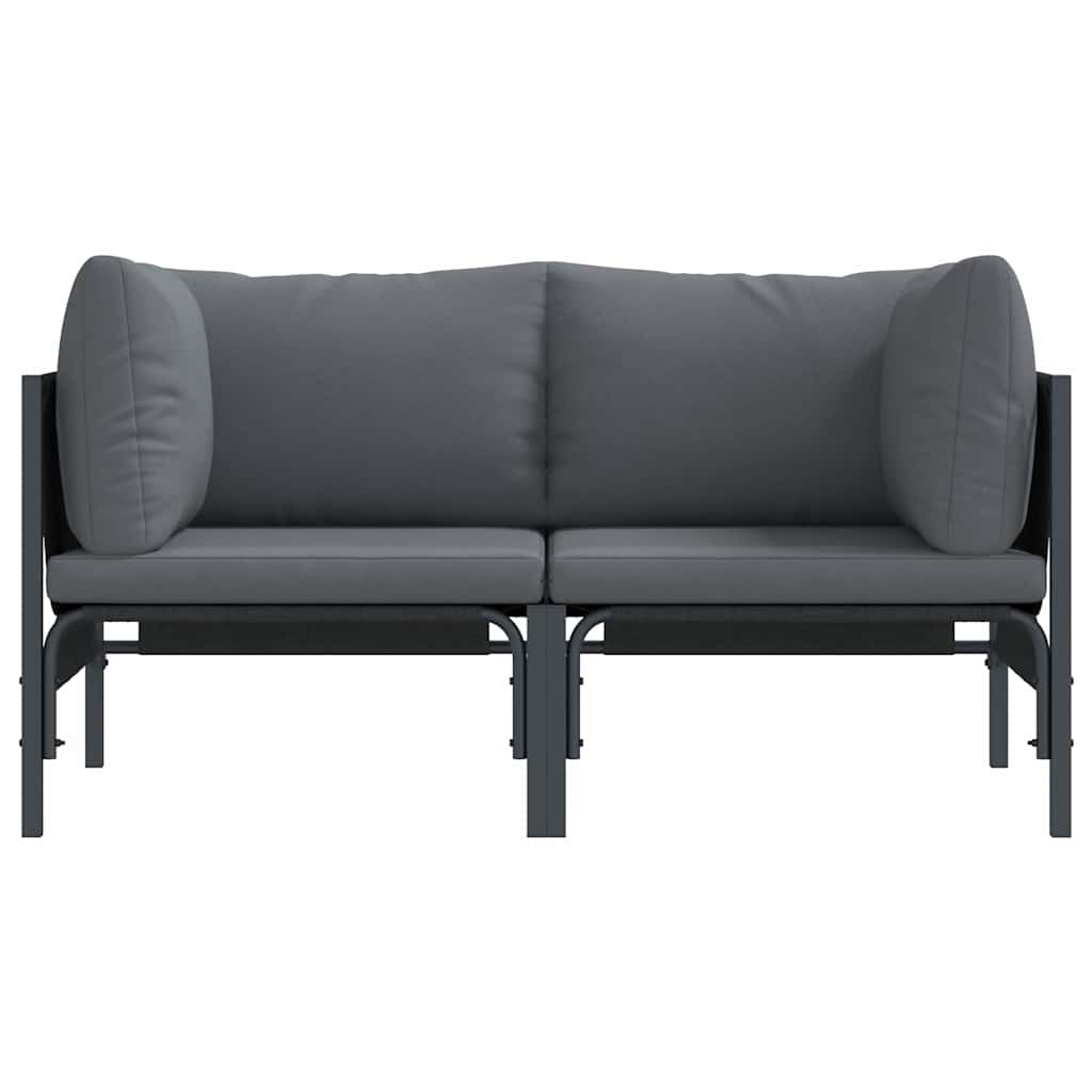 Buitenmeubilair 2 Stuk Antraciet 80 x 80 x 71 cm Staal is nu te koop bij PeponiXL, paradijselijk wonen!