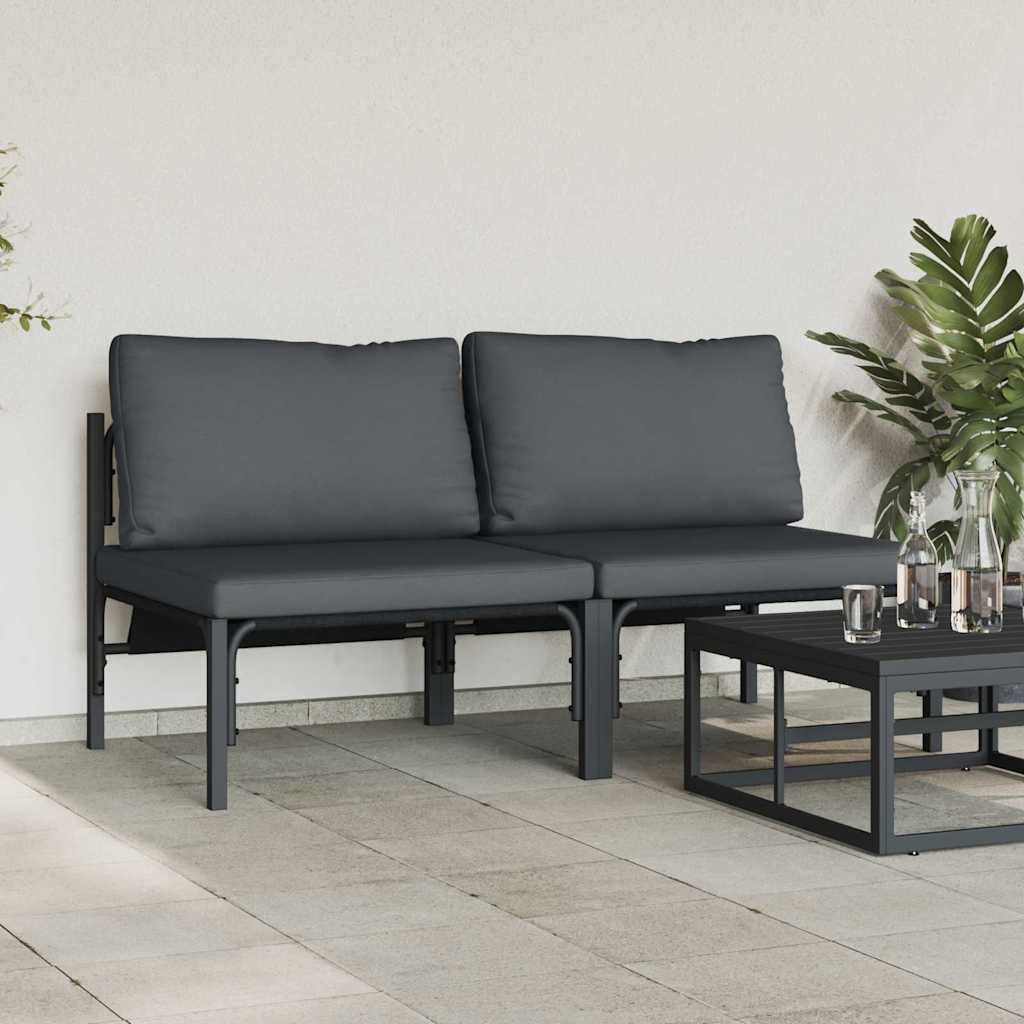 Buitenmeubilair 2 Stuk Antraciet 80 x 80 x 71 cm Staal is nu te koop bij PeponiXL, paradijselijk wonen!