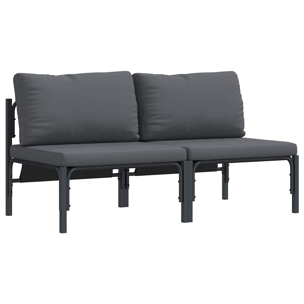 Buitenmeubilair 2 Stuk Antraciet 80 x 80 x 71 cm Staal is nu te koop bij PeponiXL, paradijselijk wonen!