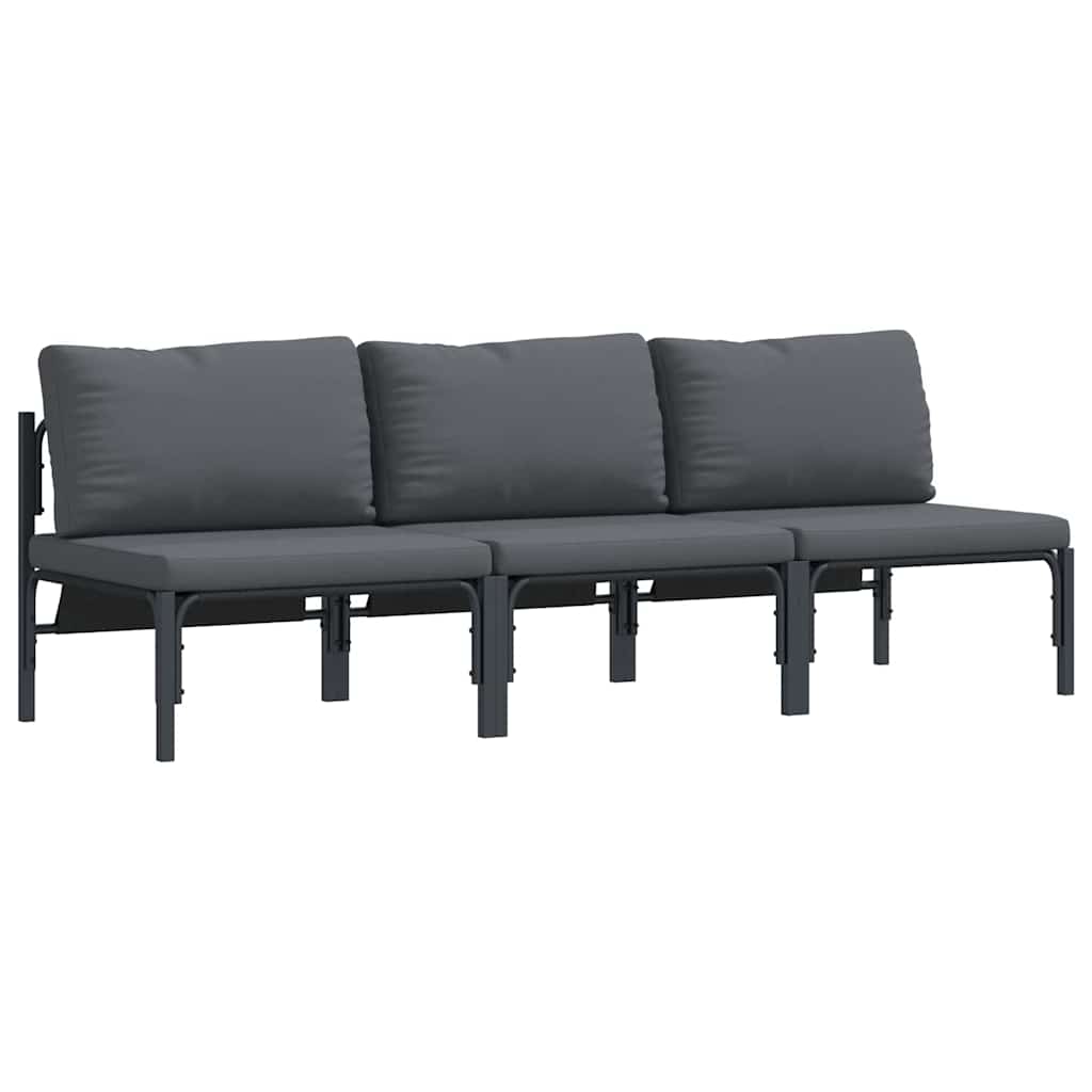 Buitenmeubilair 3 Stuk Antraciet 80 x 80 x 71 cm Staal is nu te koop bij PeponiXL, paradijselijk wonen!