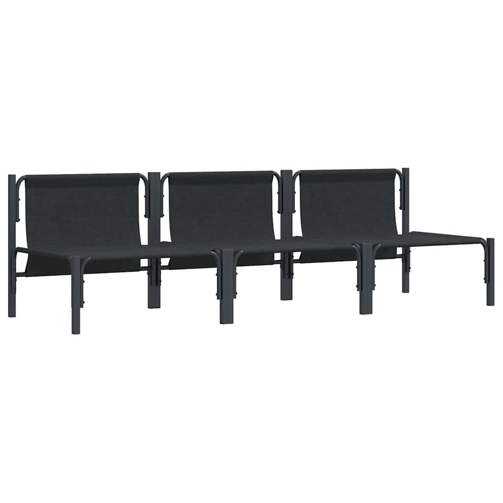 Buitenmeubilair 3 Stuk Antraciet 80 x 80 x 71 cm Staal is nu te koop bij PeponiXL, paradijselijk wonen!