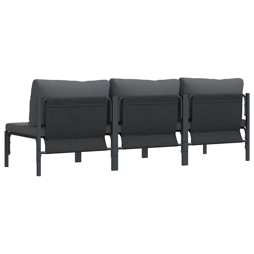 Buitenmeubilair 3 Stuk Antraciet 80 x 80 x 71 cm Staal is nu te koop bij PeponiXL, paradijselijk wonen!