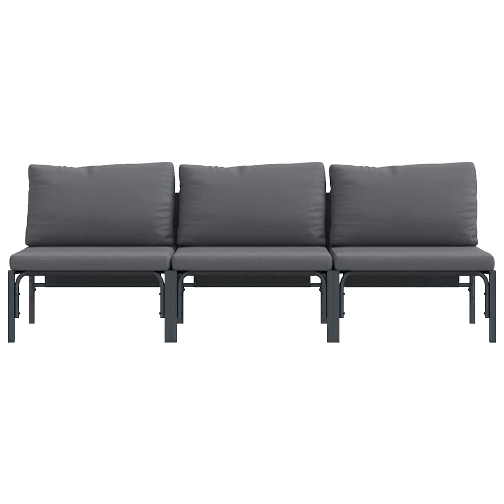 Buitenmeubilair 3 Stuk Antraciet 80 x 80 x 71 cm Staal is nu te koop bij PeponiXL, paradijselijk wonen!