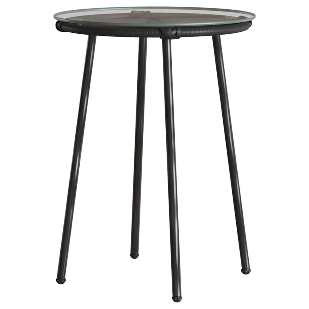 Tuin eettafelset 3 pcs Zwart en Anthraciet poly rattan is nu te koop bij PeponiXL, paradijselijk wonen!