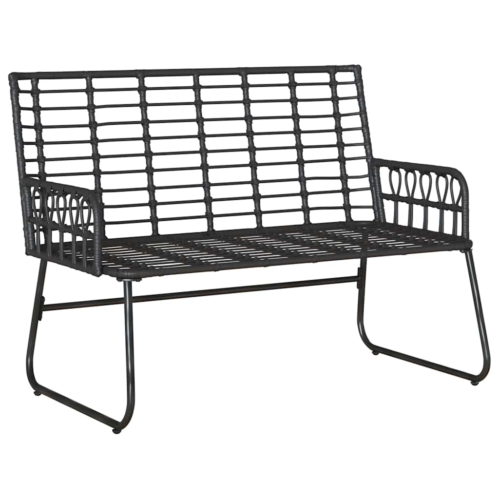 Tuinbank Zwart en Anthraciet poly rattan is nu te koop bij PeponiXL, paradijselijk wonen!