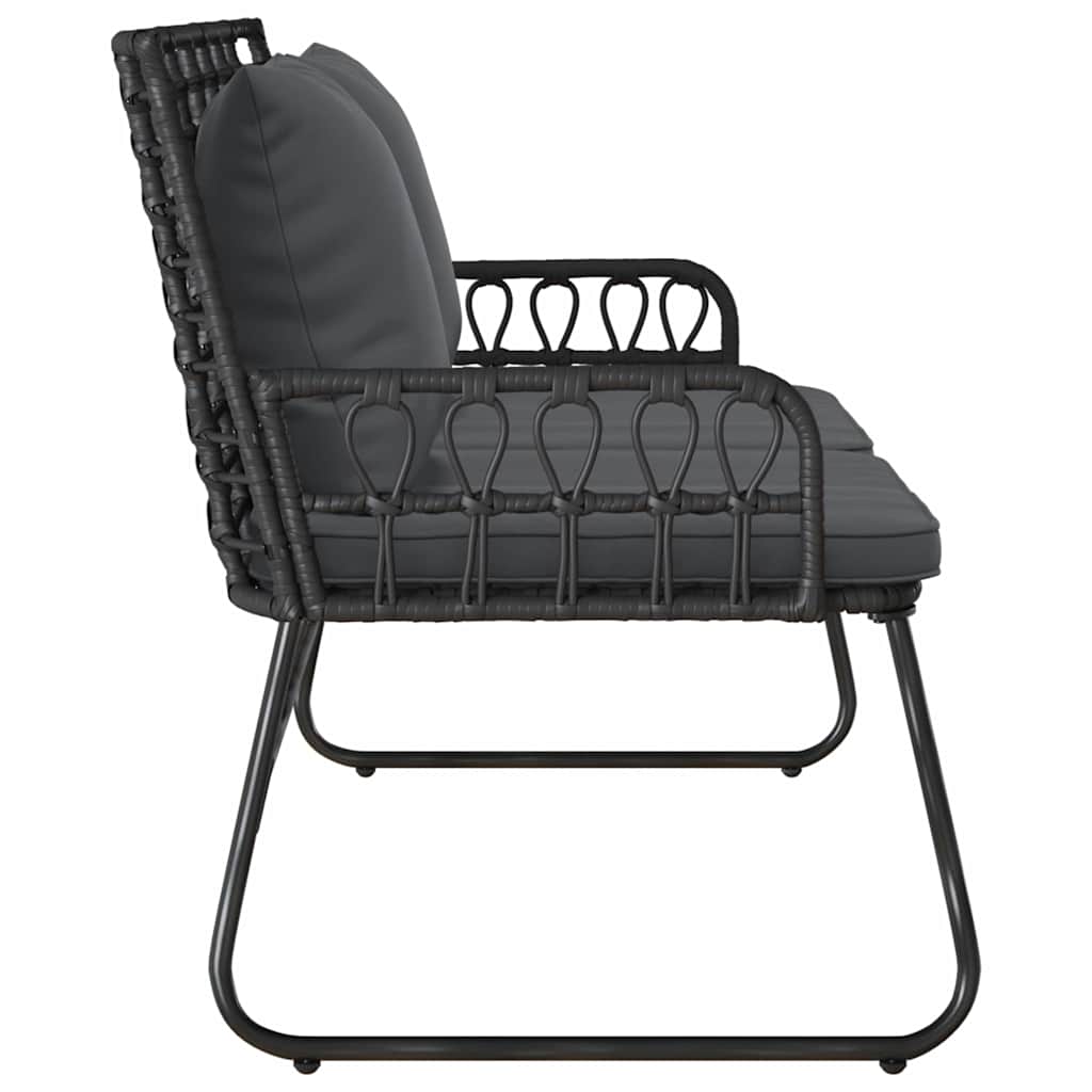 Tuinbank Zwart en Anthraciet poly rattan is nu te koop bij PeponiXL, paradijselijk wonen!