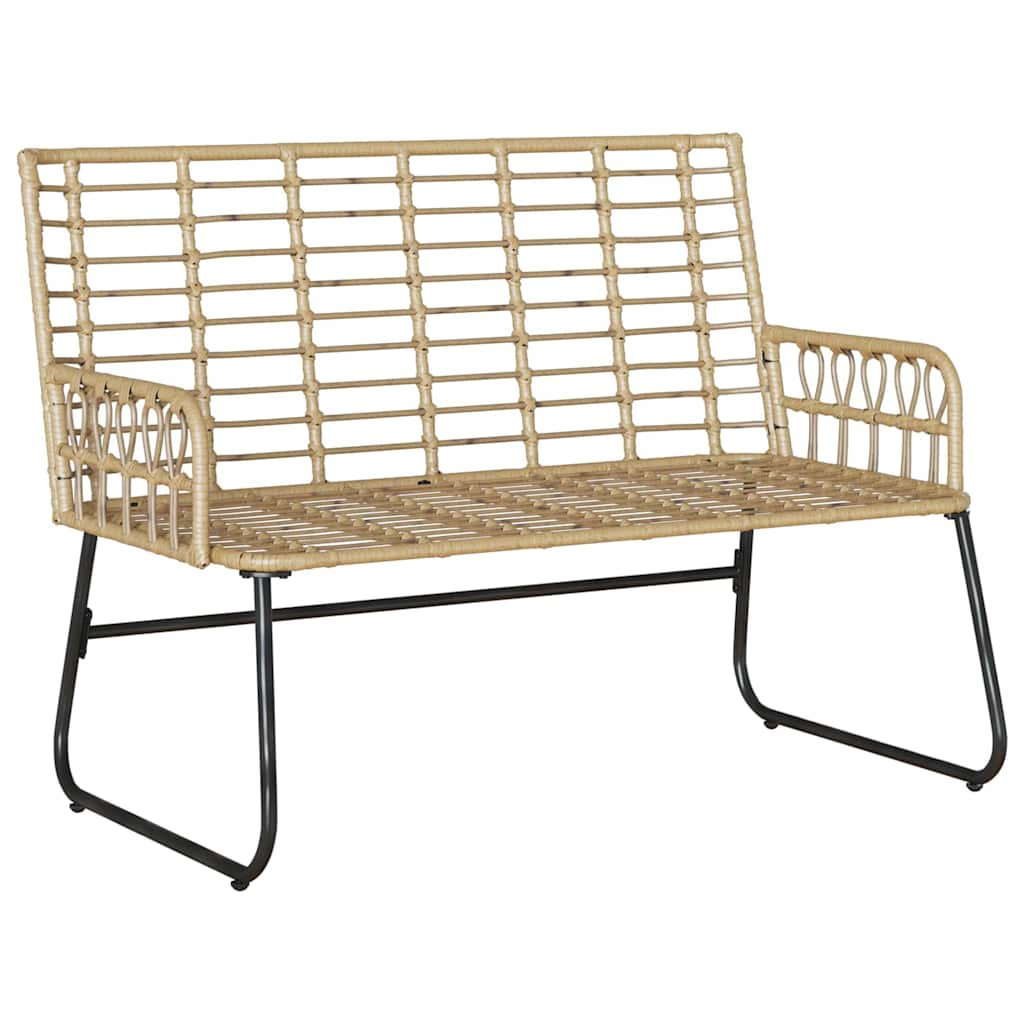 Tuinbank Bruin en Crème poly rattan is nu te koop bij PeponiXL, paradijselijk wonen!