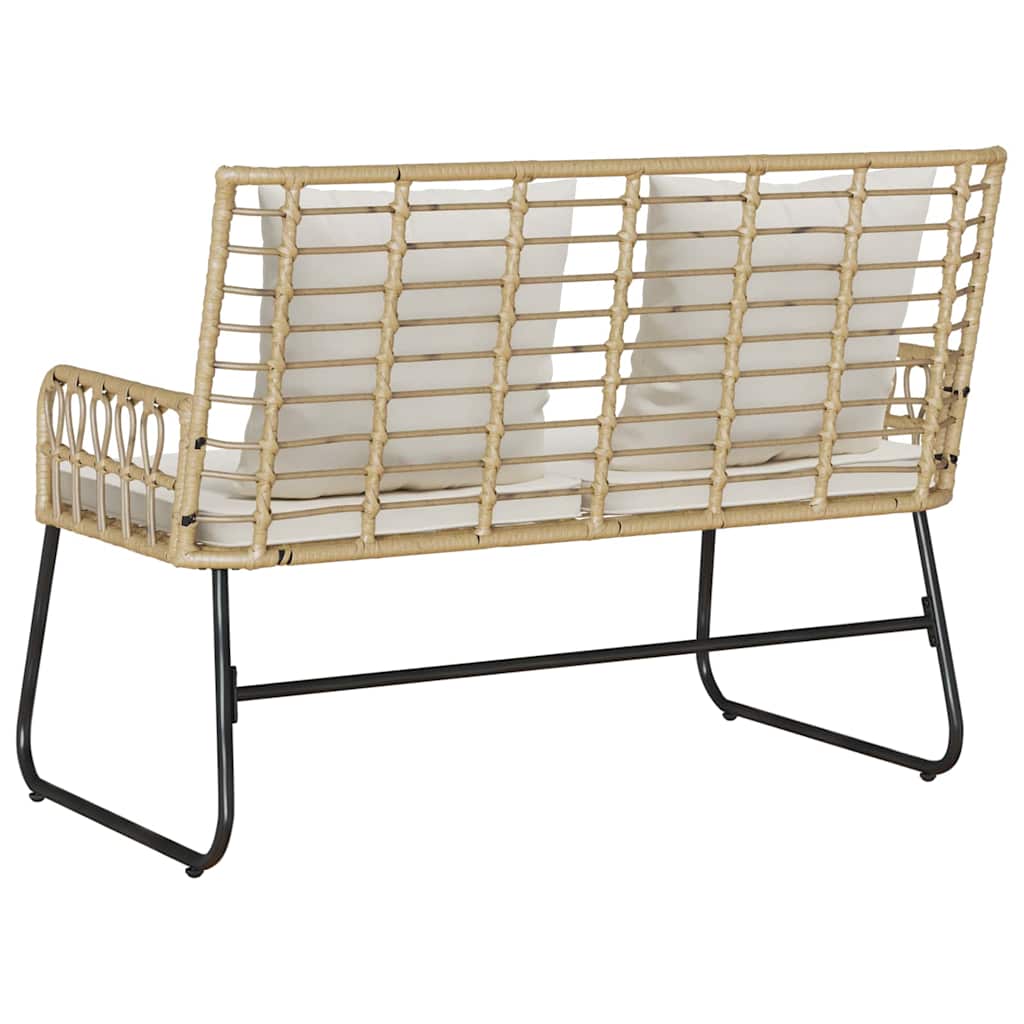 Tuinbank Bruin en Crème poly rattan is nu te koop bij PeponiXL, paradijselijk wonen!