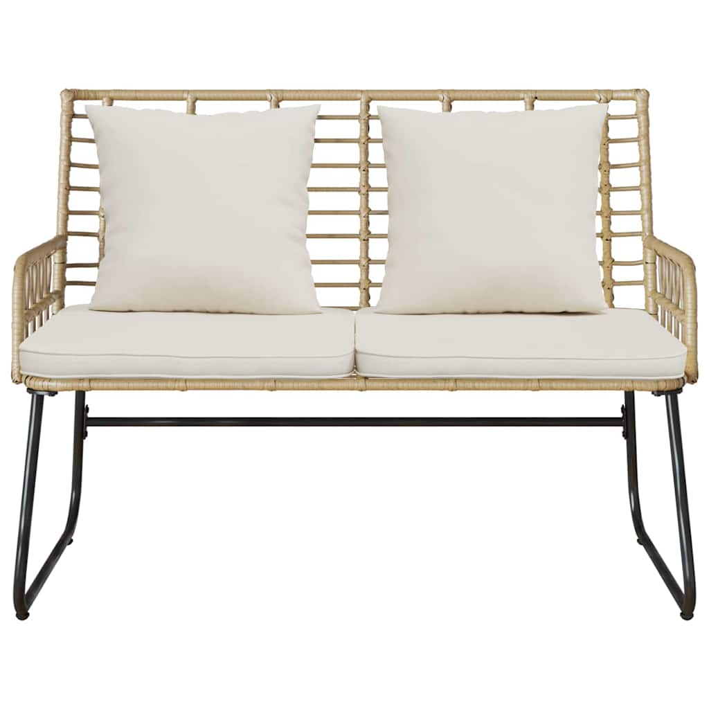 Tuinbank Bruin en Crème poly rattan is nu te koop bij PeponiXL, paradijselijk wonen!