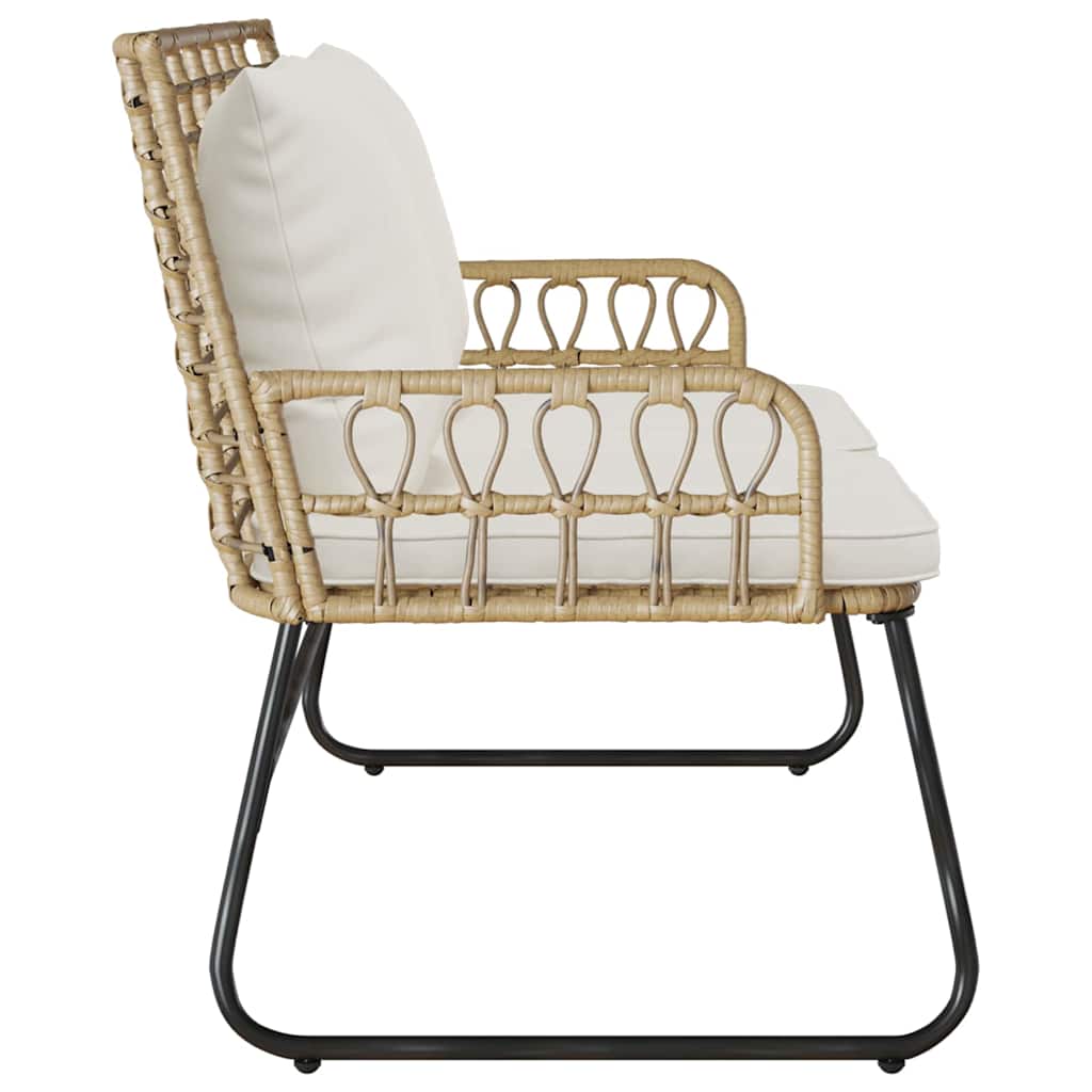 Tuinbank Bruin en Crème poly rattan is nu te koop bij PeponiXL, paradijselijk wonen!