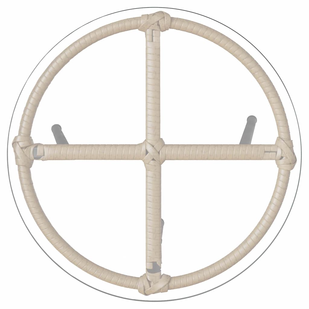 Tuin eettafelset 3 pcs Bruin en Crème poly rattan is nu te koop bij PeponiXL, paradijselijk wonen!